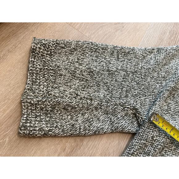 J Jill Kimono-Style Front Tie Closure Green Marl Cotton Cardigan Sweater Sz L - Picture 7 of 8